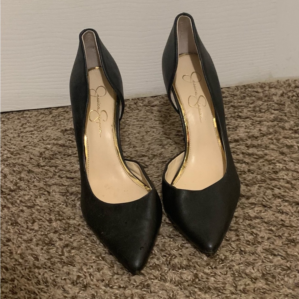 Jessica Simpson Black D’Orsay High Heel Pumps